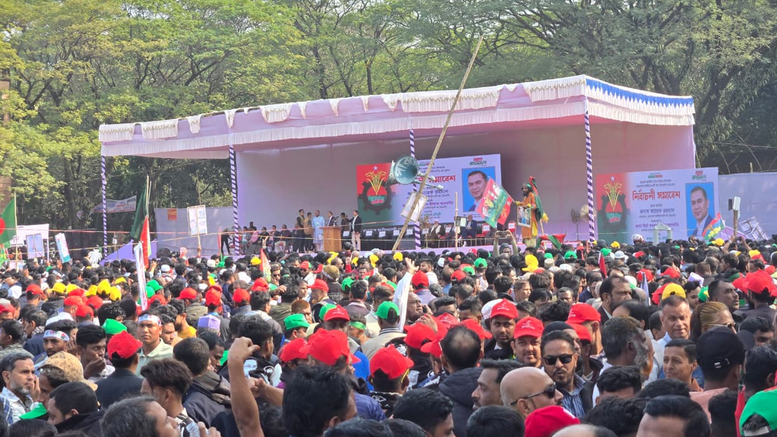BNP’s first election rally draws overnight crowds to Sylhet ground