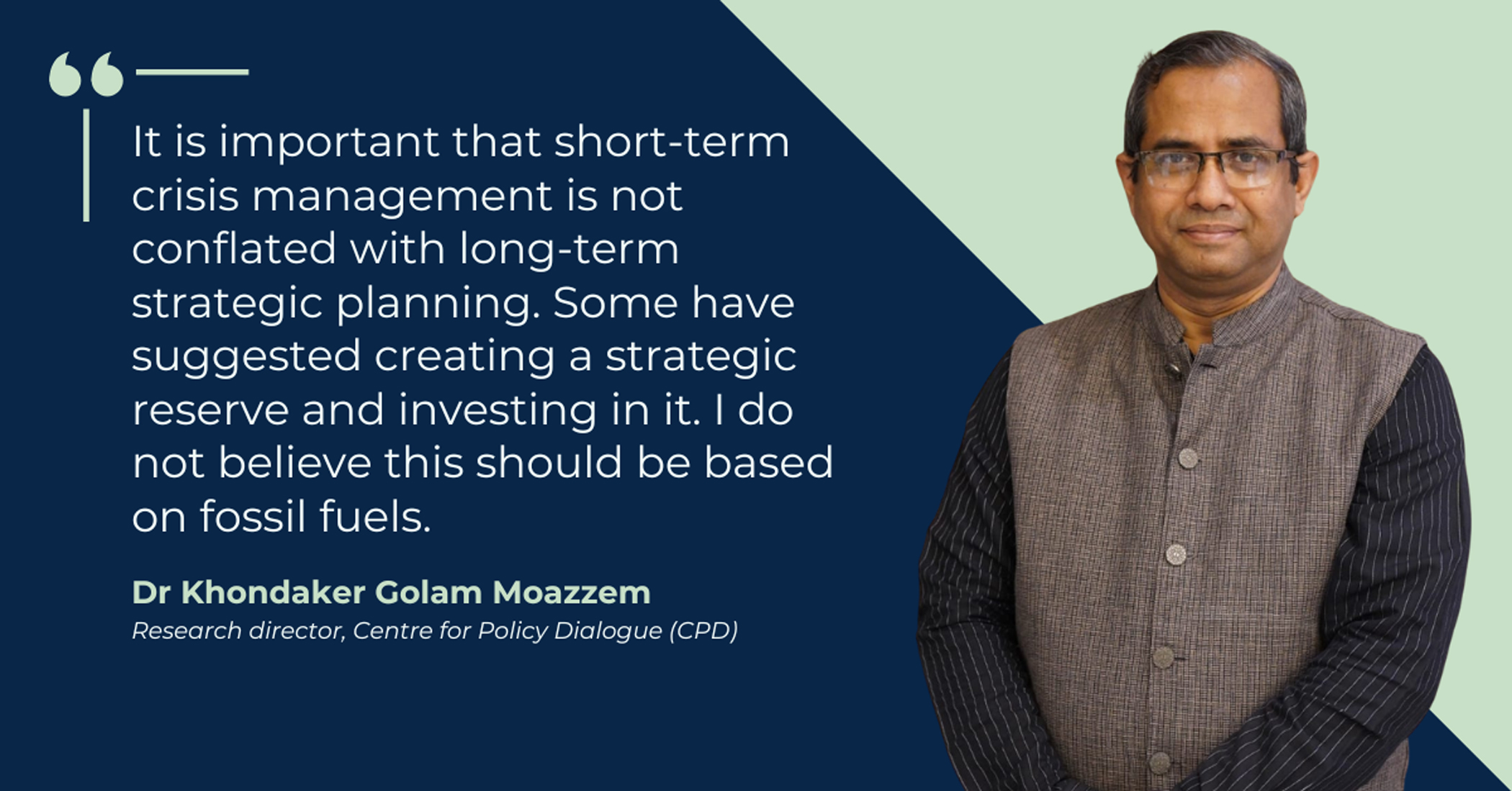 'The energy crisis is not in our control, but our response is'