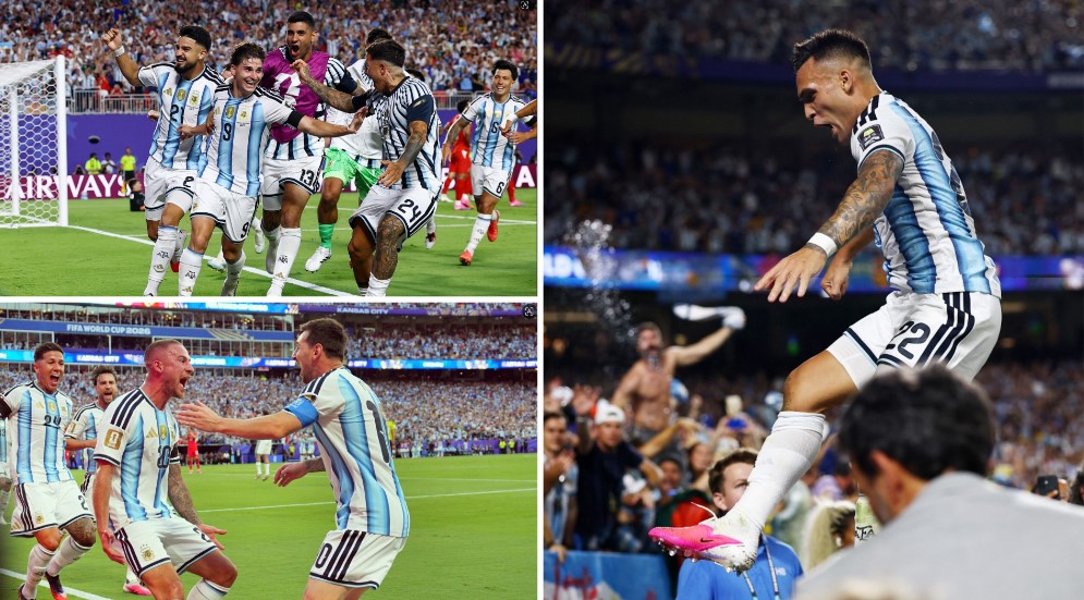 Argentina sink 10-man Swiss to set up blockbuster England semifinal