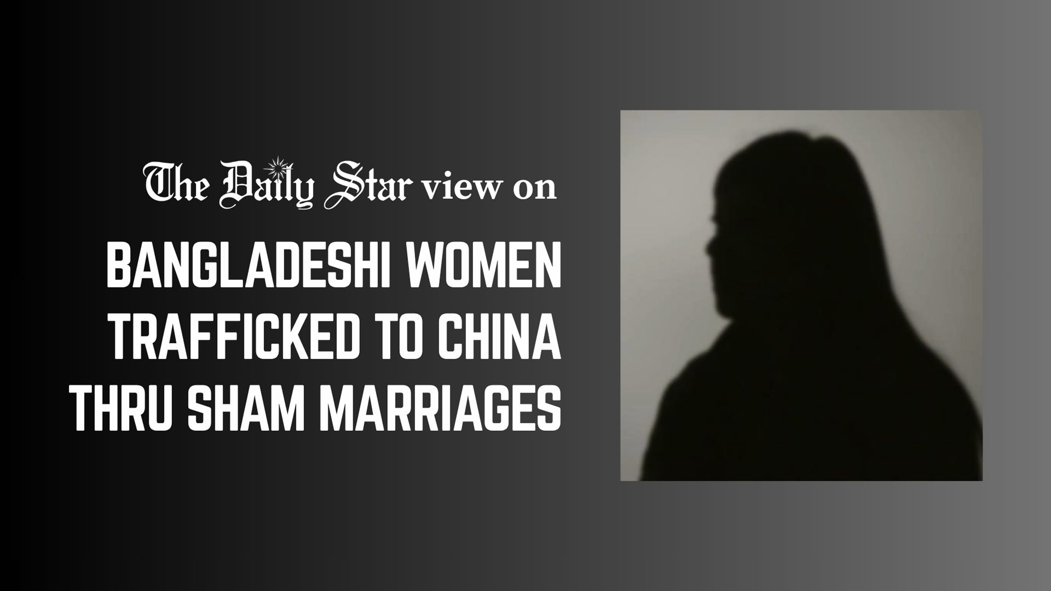 Stop trafficking of women to China