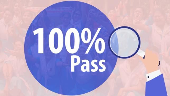 Cent per cent success for 3,400 schools   