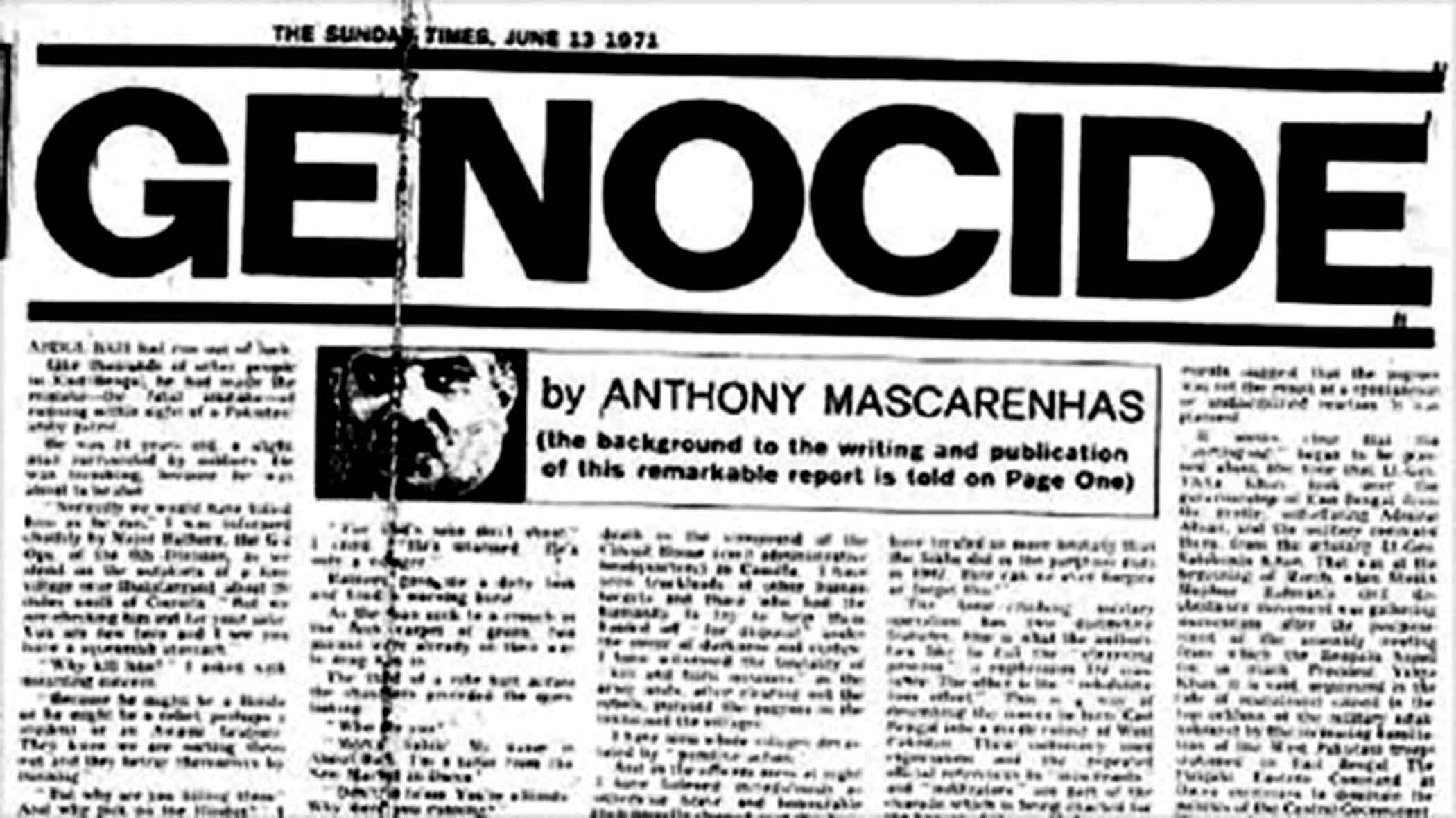 How Mascarenhas’s report changed  Bangladesh’s Liberation War