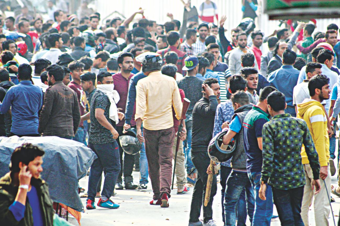 Sporadic violence on a day of alarm