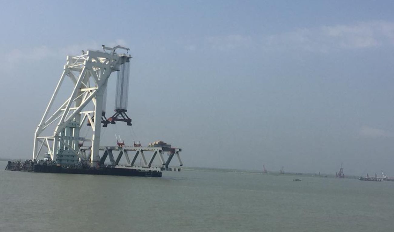 Fourth Padma bridge span reaches Jazira