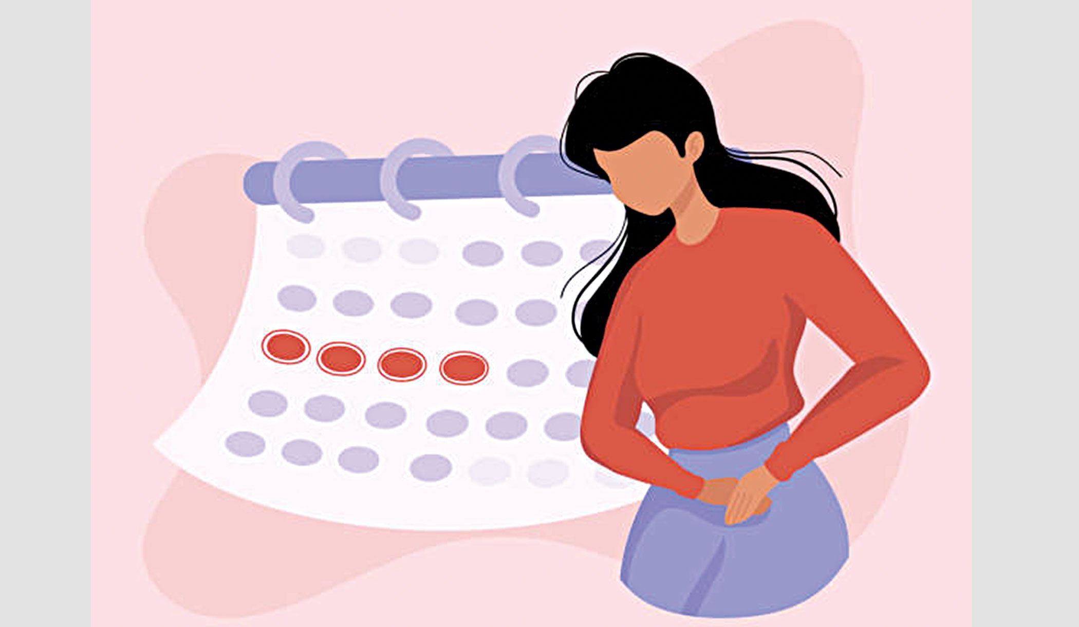 Menstruating for the first time