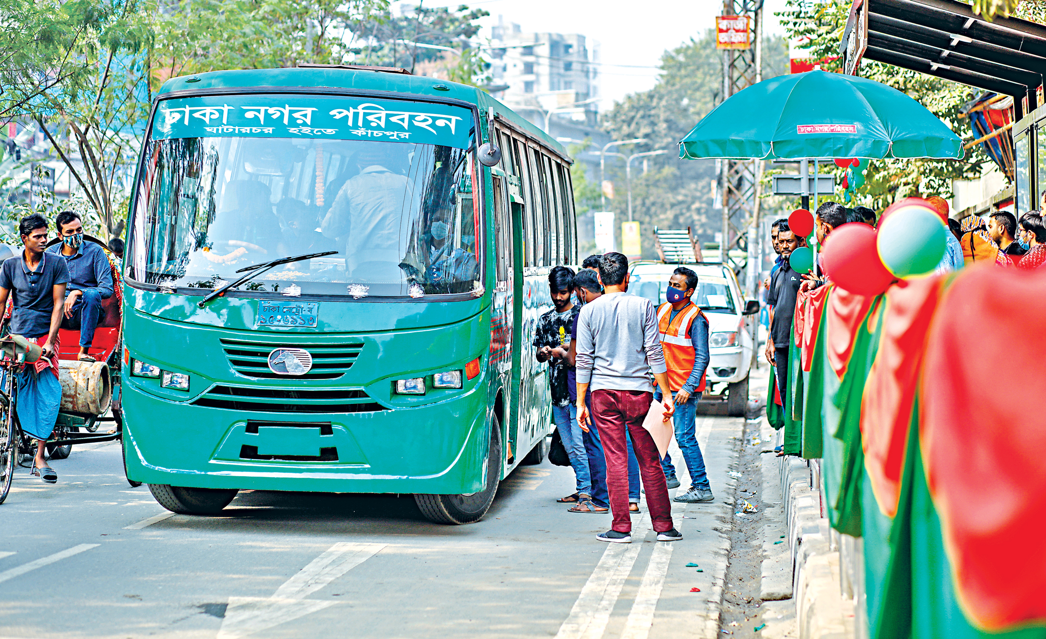 Nagar Paribahan Bus: Mixed reactions mark first day of service