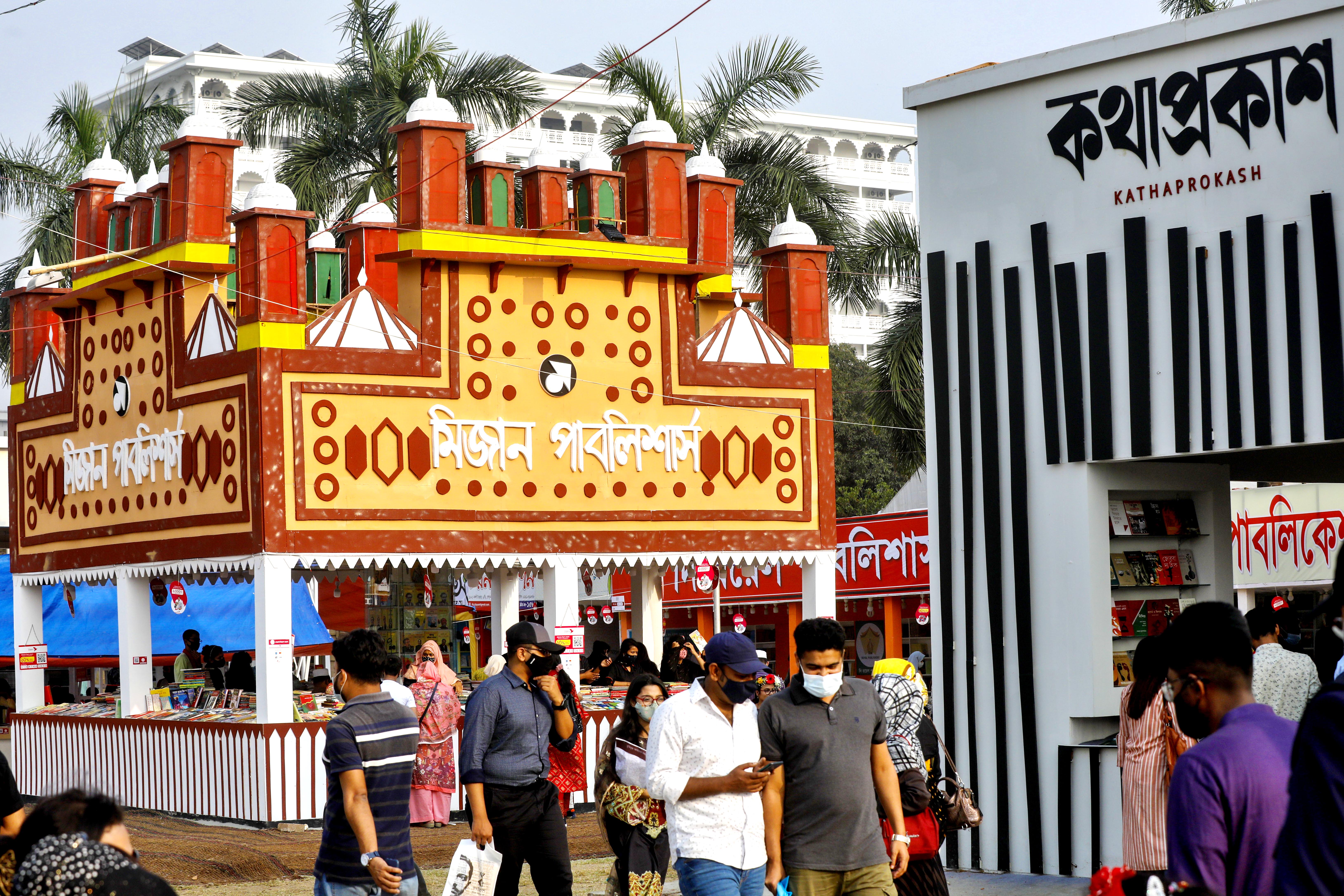 Unique stall decor at the Ekushey Boi Mela