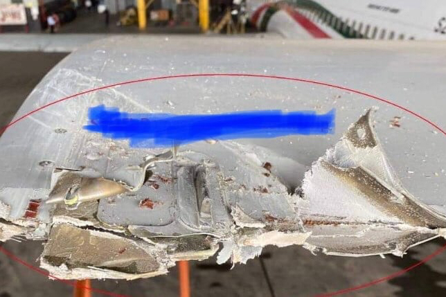 Biman plane tugged into another