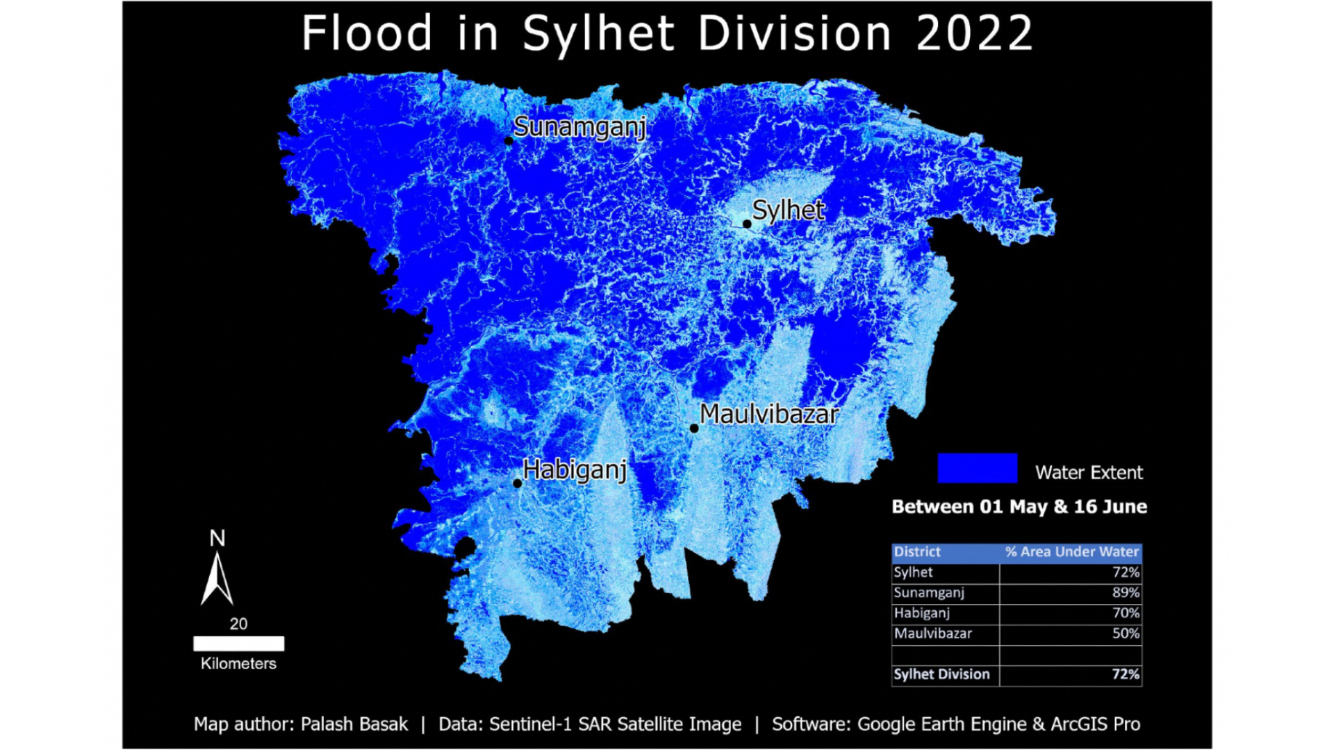 Over 72% of Sylhet division under water