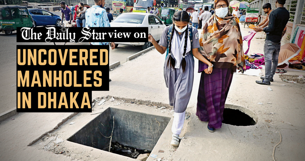 Who will cover the manholes?