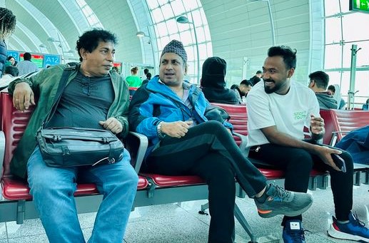 Mosharraf Karim, Sazu Khadem, Ziaul Hoque Polash en route to USA