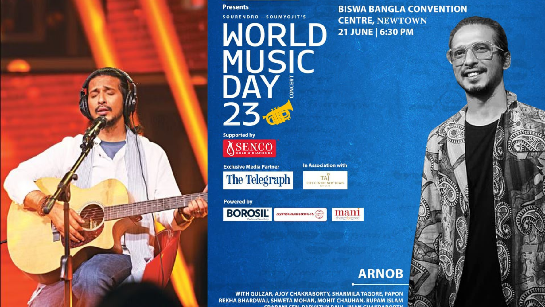 Arnob to perform at World Music Day 23 in India 