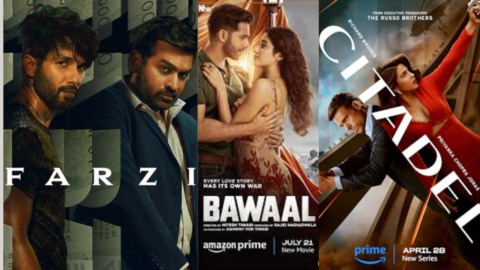 Farzi, Bawaal, Citadel top list of most-watched OTT shows and films