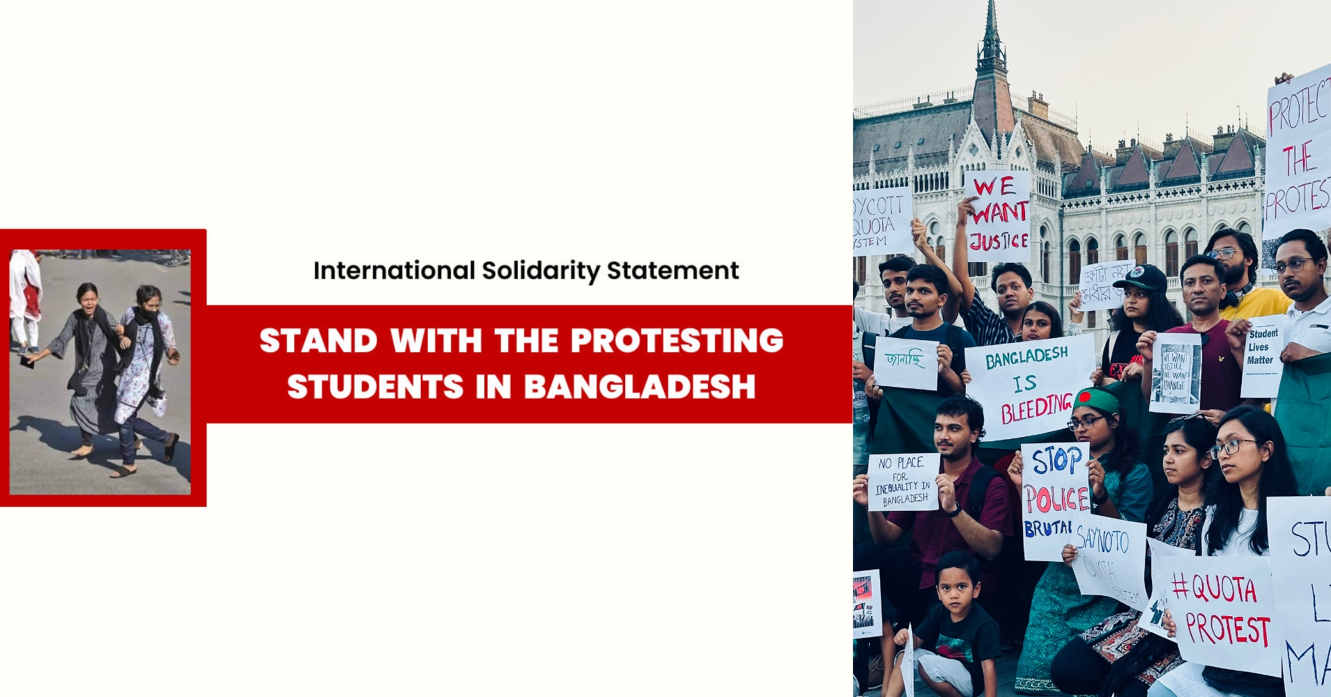 Quota Reform Protests: Student associations in Australia, Canada, Hungary, and India stand in solidarity