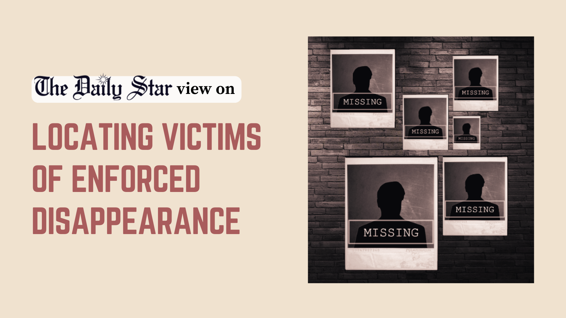 Locate and free all victims of enforced disappearance