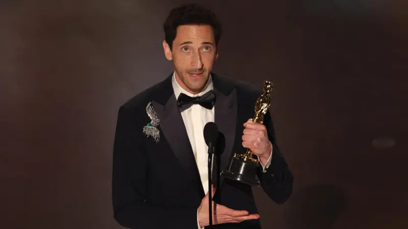 Adrien Brody wins best actor for 'The Brutalist,' his second Oscar