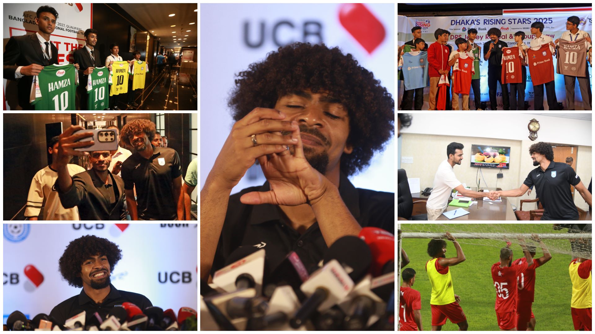 In Pictures: Hamza’s busy day in Dhaka