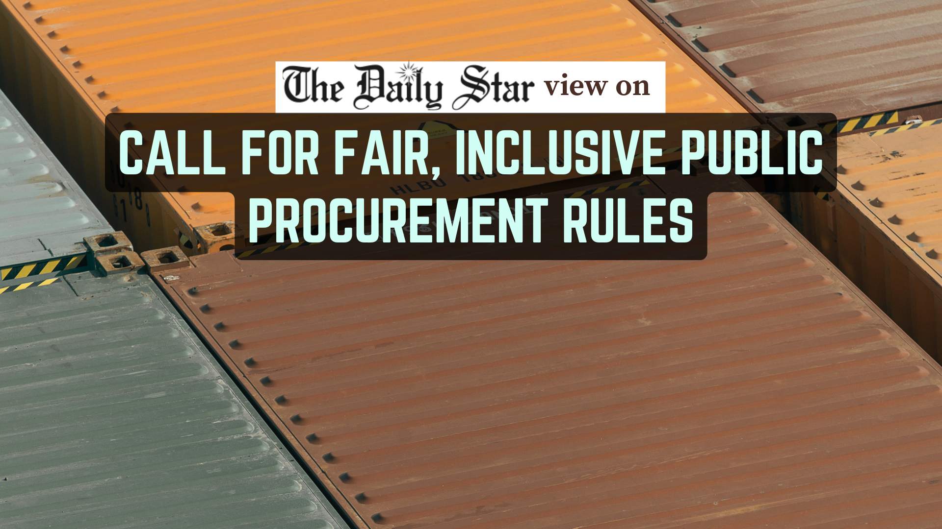 Public procurement process must be fair and competitive 