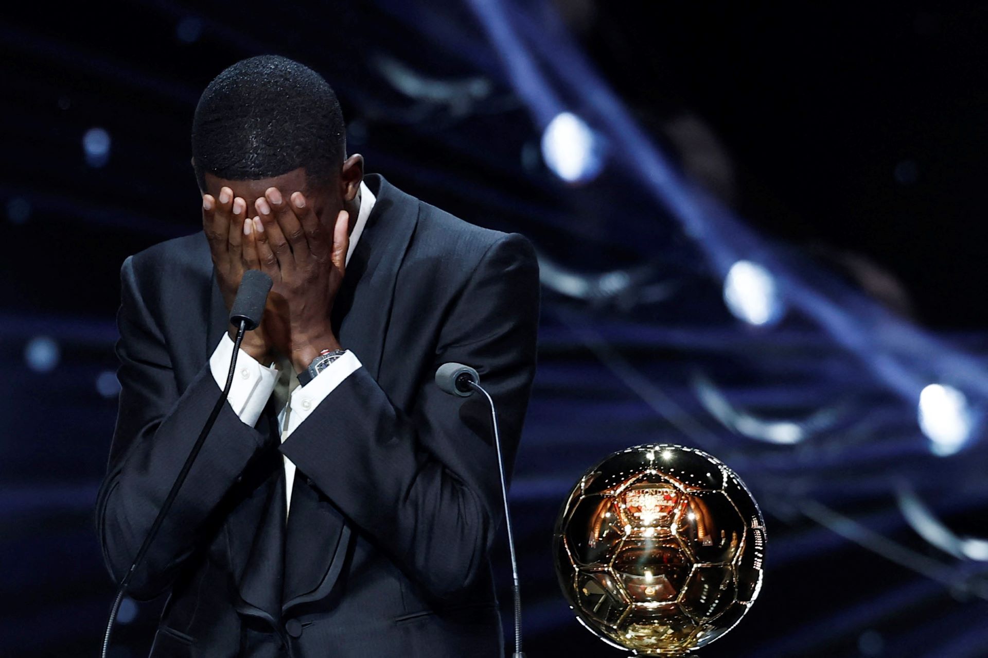 ‘I didn’t want to cry’: Dembele dedicates Ballon d’Or to PSG and fans