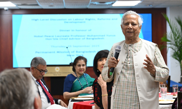 Yunus vows labour reforms ahead of polls
