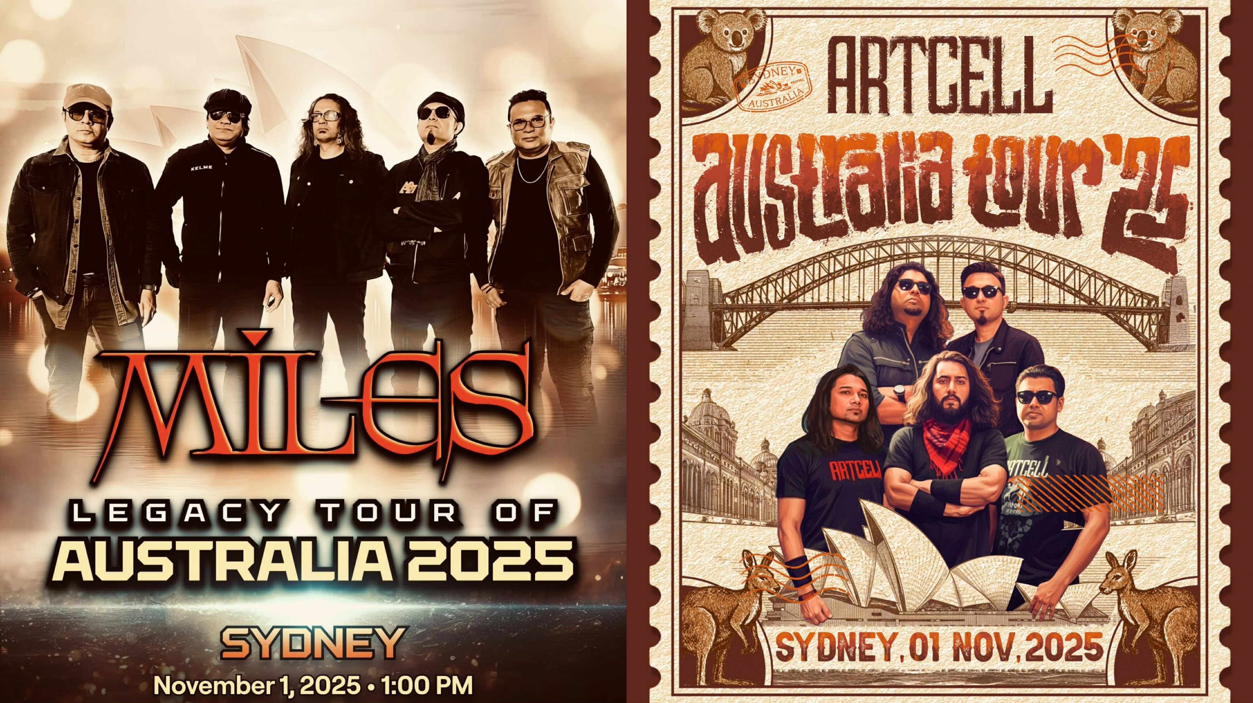 From ‘Phiriye Dao’ to ‘Dhushor Shomoy’: Miles and Artcell perform together in Sydney