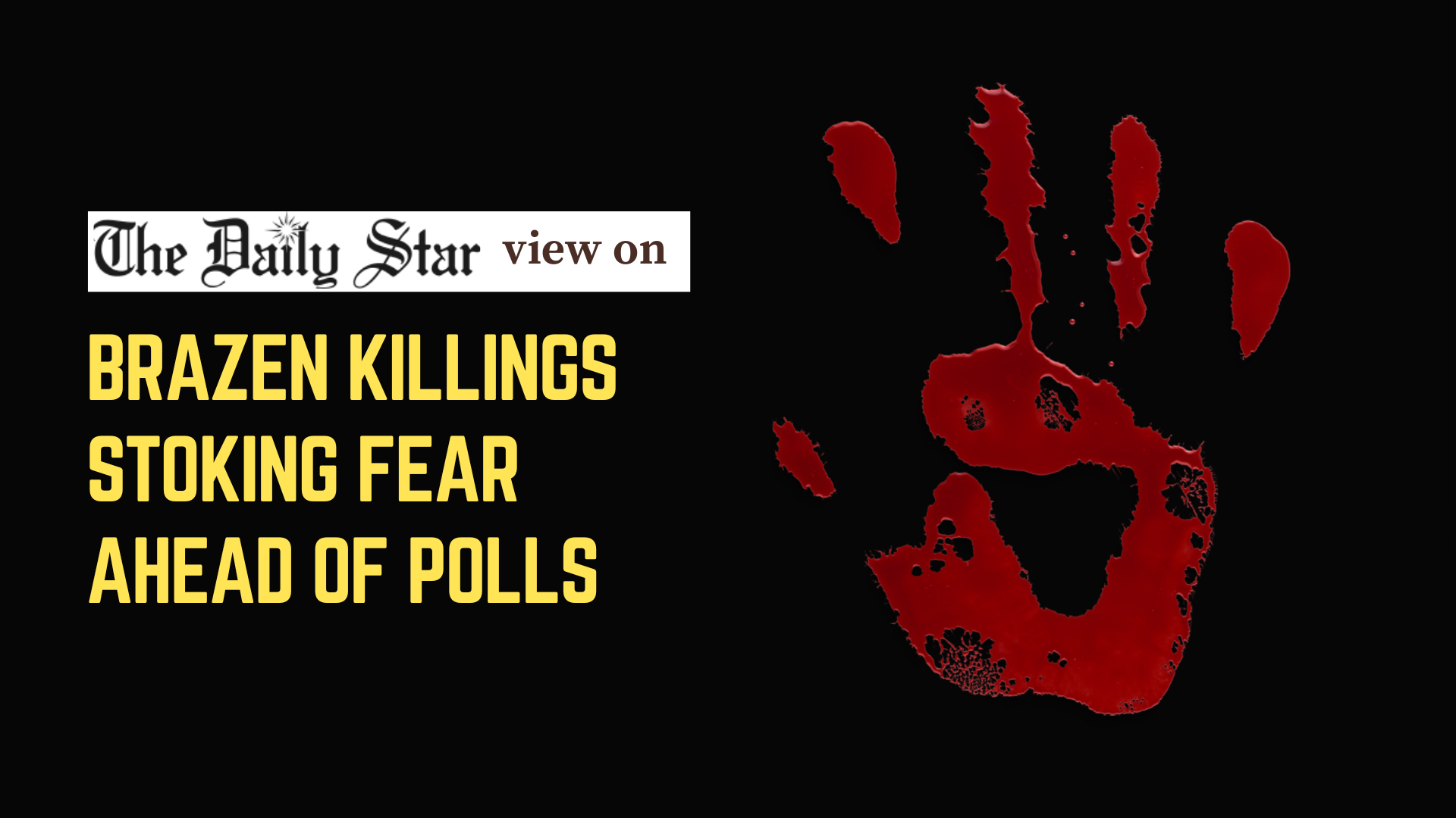 Prevent pre-election violence at any cost