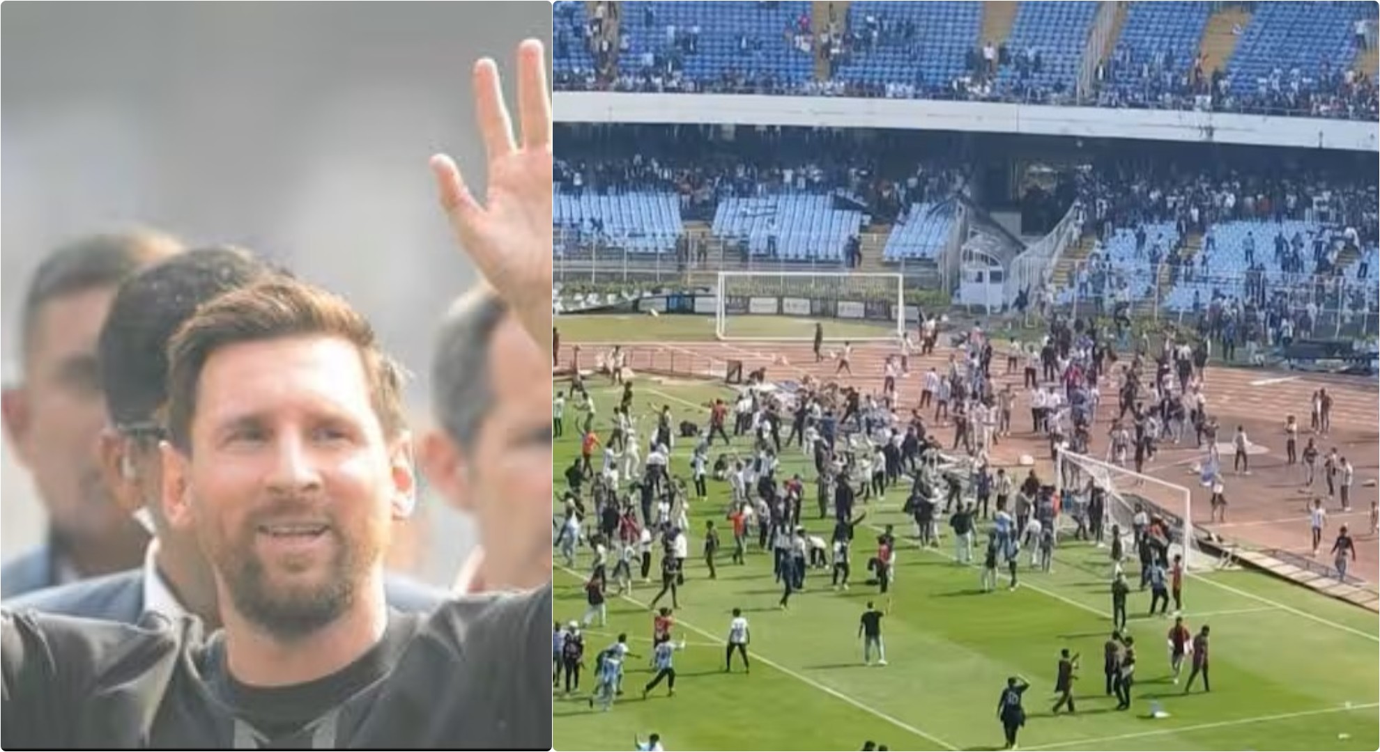 Mayhem at Kolkata’s Salt Lake Stadium as Messi exits within 20 minutes