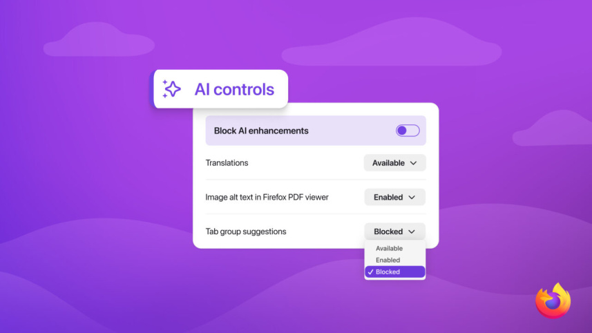 Mozilla firefox AI control