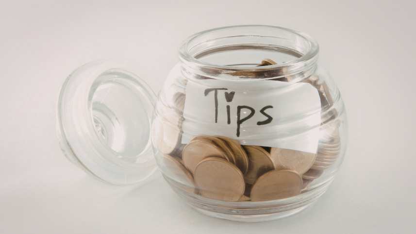 A tip jar