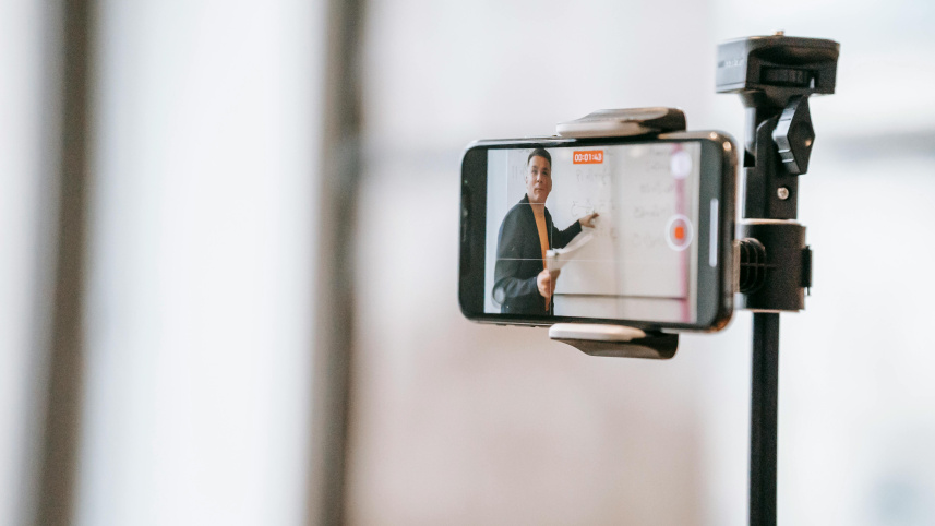 Phone webcam online class