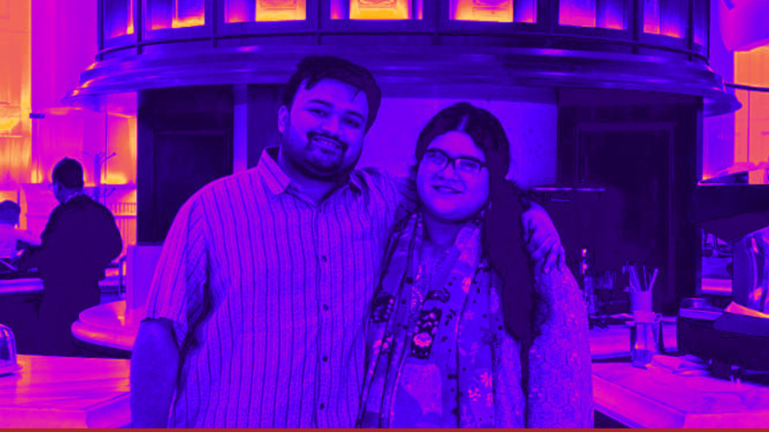Rare Al Samir, the founder and CEO of Interactive Cares, and his co-founder and partner Jamila Bupasha Khushbu.