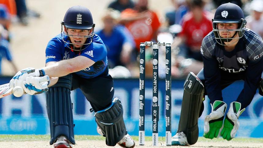 Eoin Morgan reverse sweep