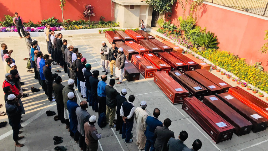 Bodies of 23 Bangladeshi victims arrive in Dhaka