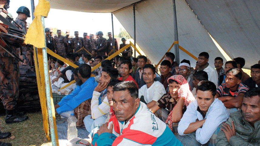 Bangladesh,repatriates,91 Myanmar fishermen,naval territory,intrude,BGB,Bangladesh Navy,detained, Immigration and National Registration Department of Myanmar,bilateral meeting