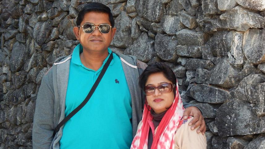 US-Bangla Airlines Pilot Abid Sultan and his wife Afsana Khanam