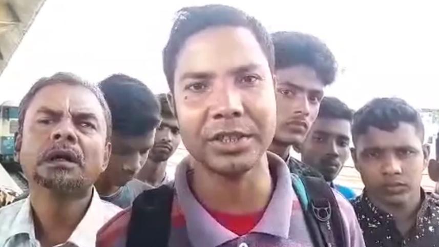 A passenger of Chattogram-bound Udayan Express train Aminul Islam