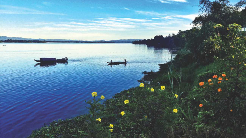 beautiful and blue Rangamati Kaptai Lake