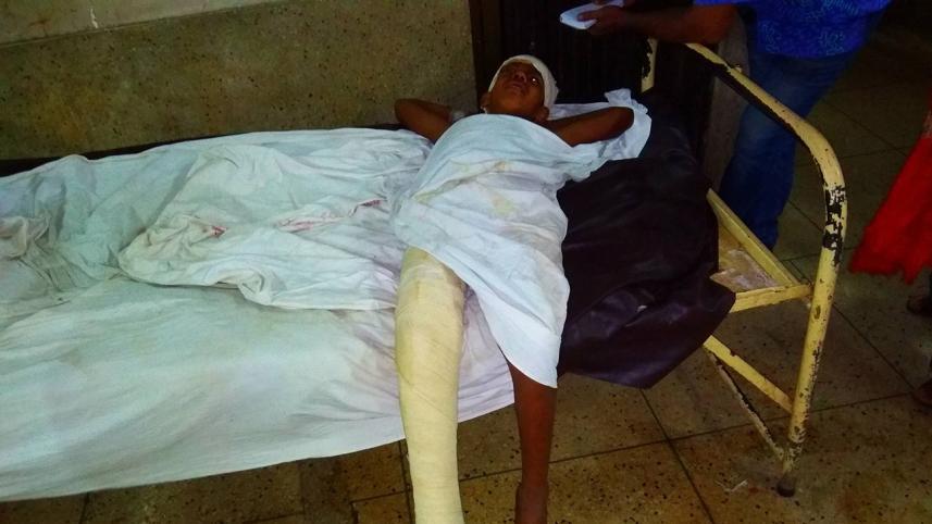 Injured boy lying unattended at DMCH