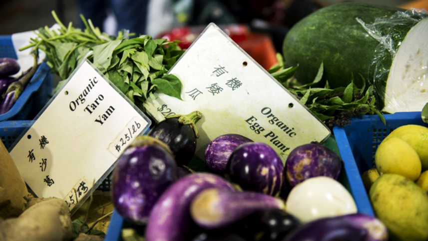 Organic market in Hong Kong