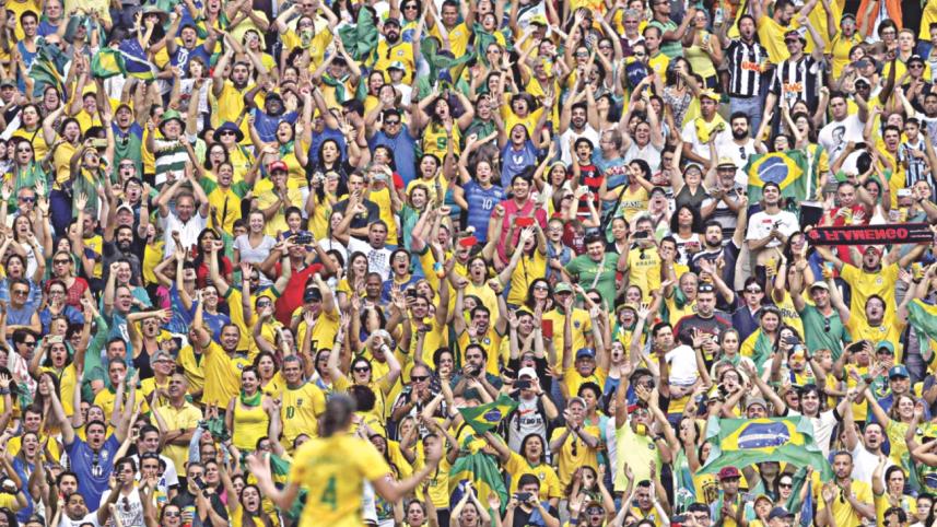 crowd, brazil football, Olympic women's football