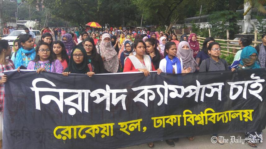 Female Students rally