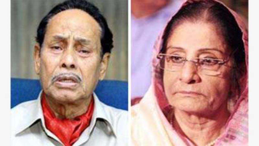 Jatiya Party chairman HM Ershad and Raushan Ershad