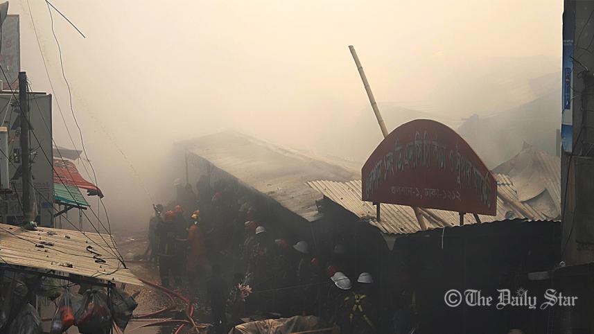 Gulshan DNCC market fire