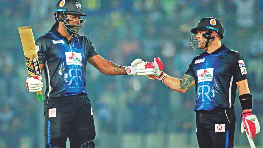 Chris Gayle and Brendon McCullum 