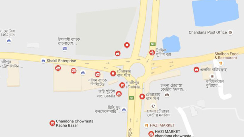 Gazipur-chowrasta-map
