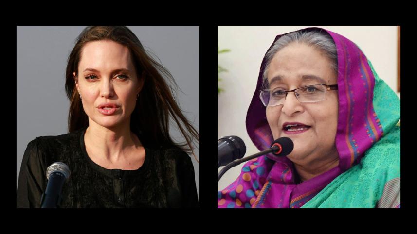 Angelina Jolie and Sheikh Hasina