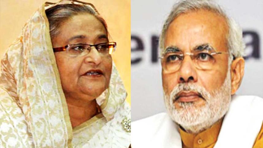 Sheikh Hasina and Narendra Modi