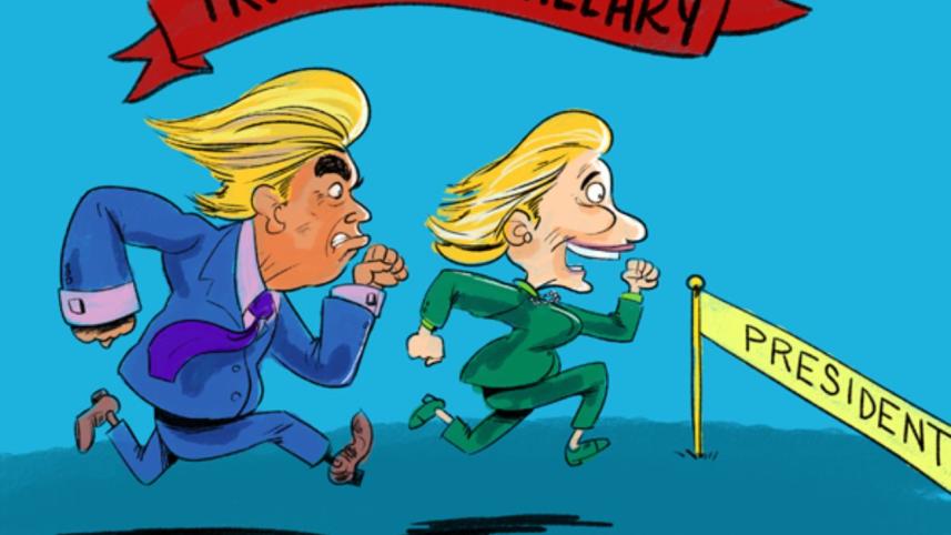 Hillary-Trump slanging matches from the ringside