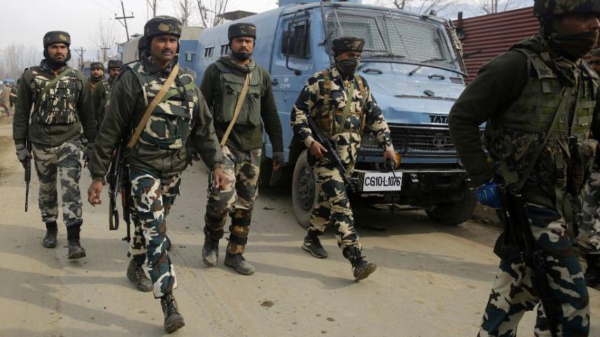 Three militants are killed in an encounter with the security forces near the Line of Control (LoC) in Uri area of north Kashmir, police say.
