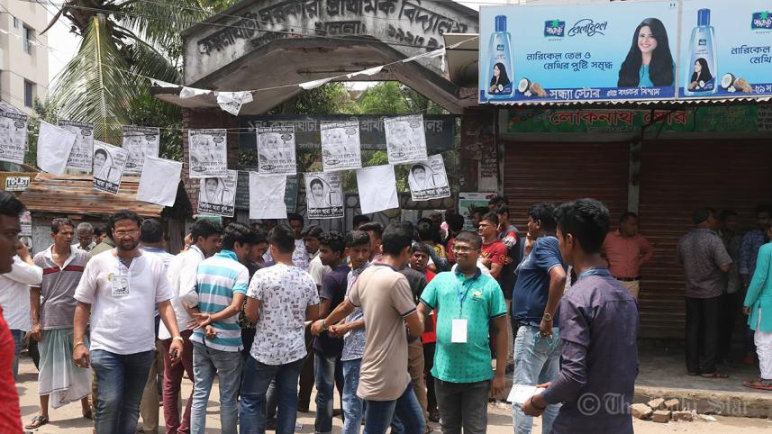 Polling agents of the BNP at Khulna City Corporation KCC Election 